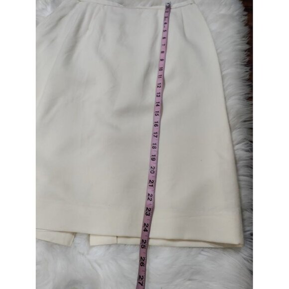 NWT Pendleton 100% Wool Pleated Front Pencil Skirt White Women's Petite Size 12 - Picture 12 of 13